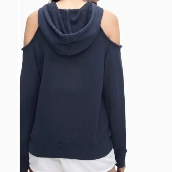 Splendid Soft Cotton Cold Shoulder Hoodie NWT - Picture 5 of 6